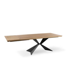 STARK modern bővíthető étkezőasztal - tölgy/fekete - 160-240cm