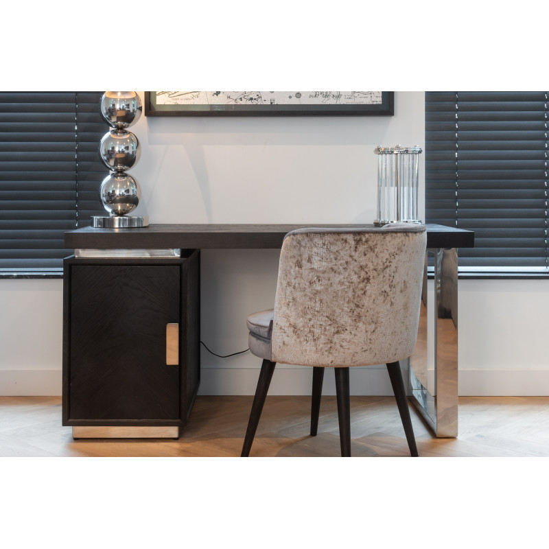 BLACKBONE exkluzív íróasztal- 150cm - ezüst