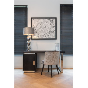 BLACKBONE exkluzív íróasztal- 150cm - ezüst