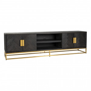 BLACKBONE exkluzív TV-szekrény - 220cm - arany/ezüst