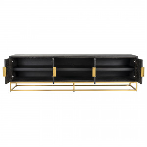 BLACKBONE exkluzív TV-szekrény - 220cm - arany/ezüst