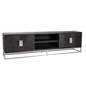 BLACKBONE exkluzív TV-szekrény - 220cm - arany/ezüst