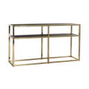 BLACKBONE exkluzív konzolasztal - 150cm - arany/ezüst