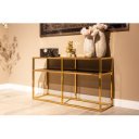 BLACKBONE exkluzív konzolasztal - 150cm - arany/ezüst