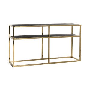 BLACKBONE exkluzív konzolasztal - 150cm - arany/ezüst