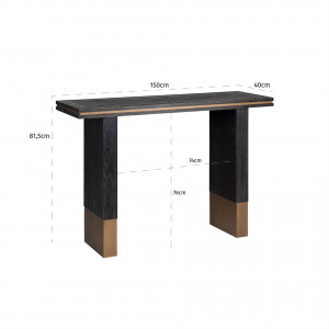 HUNTER luxus konzolasztal - 150cm