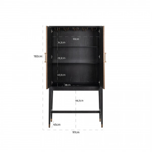 BLOOMVILLAGE luxus bárszekrény - 182cm