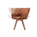 LIVORNO design forgatható szék - vintage barna