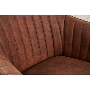 LIVORNO design forgatható szék - vintage barna