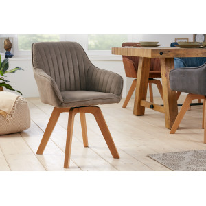 LIVORNO design forgatható szék - vintage taupe INVICTA