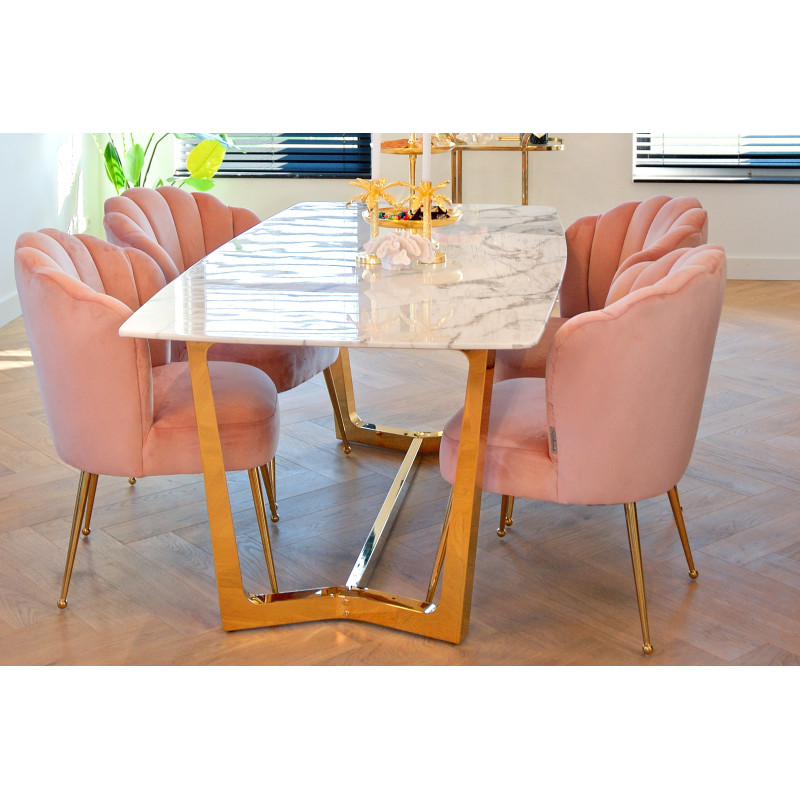 DYNASTY design étkezőasztal - 200cm - arany