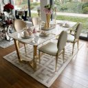 DYNASTY design étkezőasztal - 200cm - arany