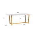 DYNASTY design étkezőasztal - 200cm - arany
