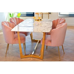 DYNASTY design étkezőasztal - 200cm - arany Étkezőasztalok