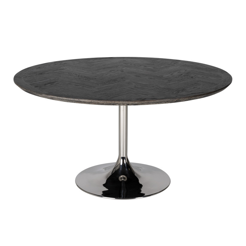 BLACKBONE ROUND luxus étkezőasztal - arany/ezüst - 140cm
