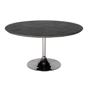 BLACKBONE ROUND luxus étkezőasztal - arany/ezüst - 140cm Étkezőasztalok