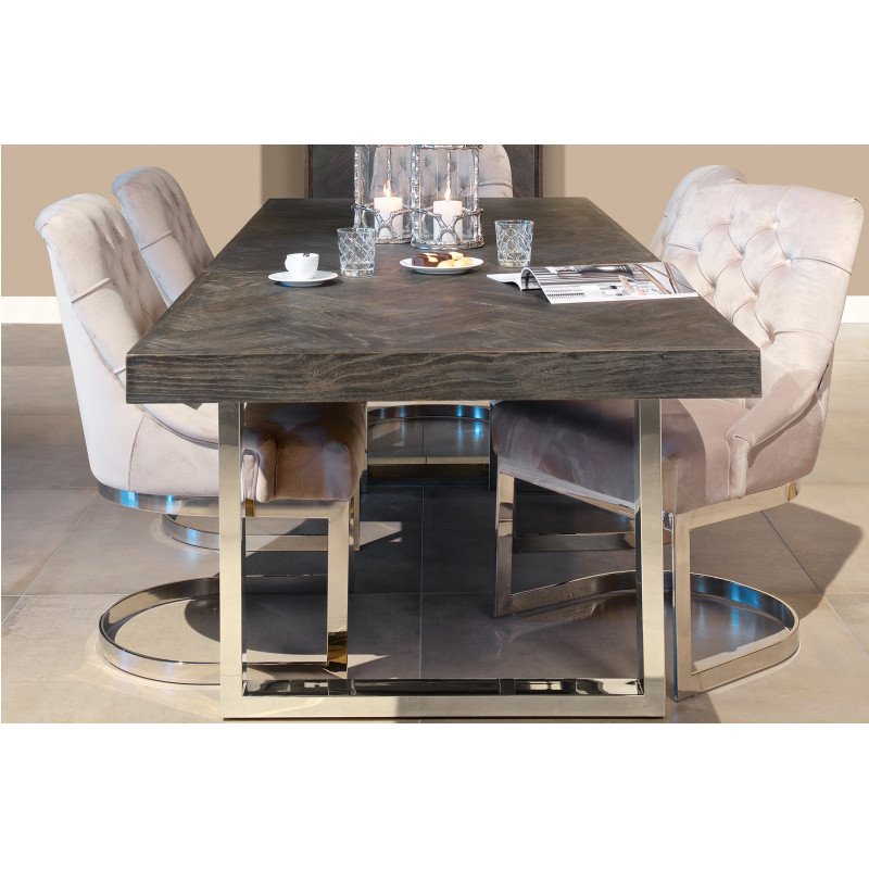 BLACKBONE exkluzív étkezőasztal -arany/ezüst - 180/220cm