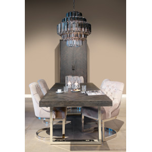 BLACKBONE exkluzív étkezőasztal -arany/ezüst - 180/220cm