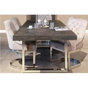 BLACKBONE exkluzív étkezőasztal -arany/ezüst - 180/220cm Étkezőasztalok