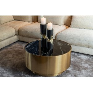 LOSSAI design fém dohányzóasztal - 80cm Fém