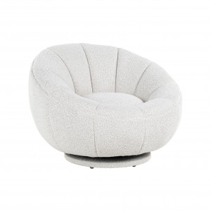 VALENTINA design forgófotel - taupe/fehér