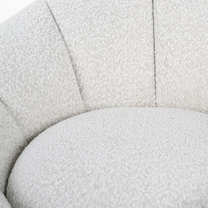 VALENTINA design forgófotel - taupe/fehér
