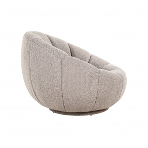 VALENTINA design forgófotel - taupe/fehér