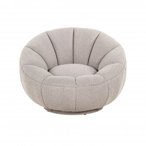VALENTINA design forgófotel - taupe/fehér