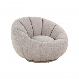 VALENTINA design forgófotel - taupe/fehér