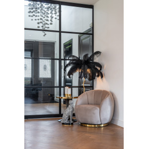 JAGO luxus forgófotel - szürke/taupe/fehér
