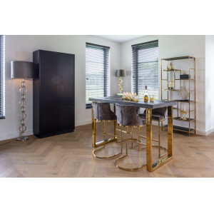 BLACKBONE exkluzív bárasztal - 160cm - arany/ezüst