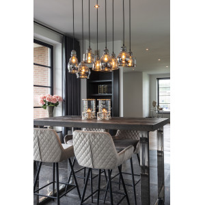 BLACKBONE exkluzív bárasztal - 160cm - arany/ezüst
