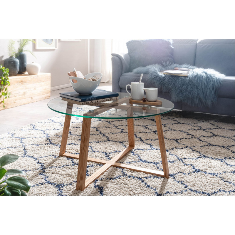 STELLA modern üveg dohányzóasztal - 78cm