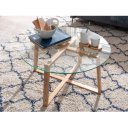 STELLA modern üveg dohányzóasztal - 78cm