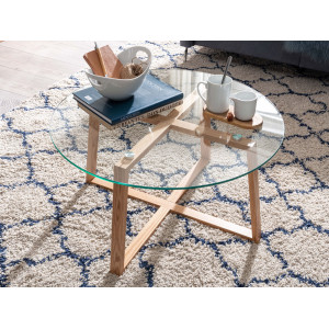 STELLA modern üveg dohányzóasztal - 78cm
