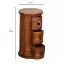 TELENDRA rózsafa fiókos tároló - 65/85cm