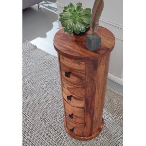TELENDRA rózsafa fiókos tároló - 65/85cm