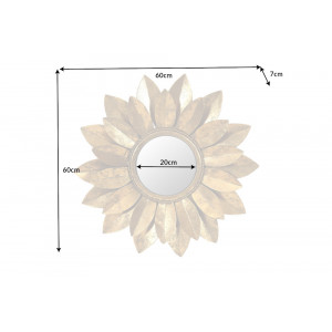 SUNFLOWER design tükör - 60cm