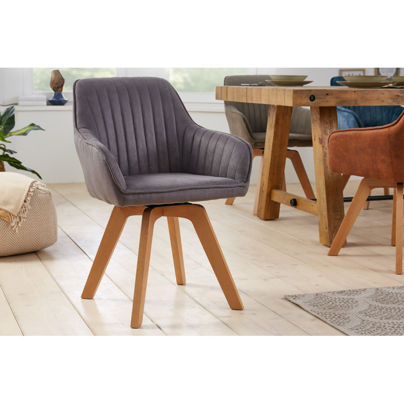 LIVORNO design forgatható szék - vintage szürke