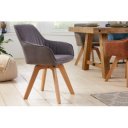 LIVORNO design forgatható szék - vintage szürke