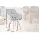 LIVORNO design forgatható szék - vintage szürke