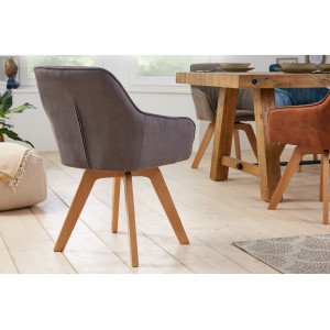 LIVORNO design forgatható szék - vintage szürke