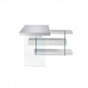 SPIRIT design üveg íróasztal - 140cm - fehér