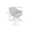 PAPILLON design forgatható szék - kék