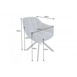 PAPILLON design forgatható szék - kék