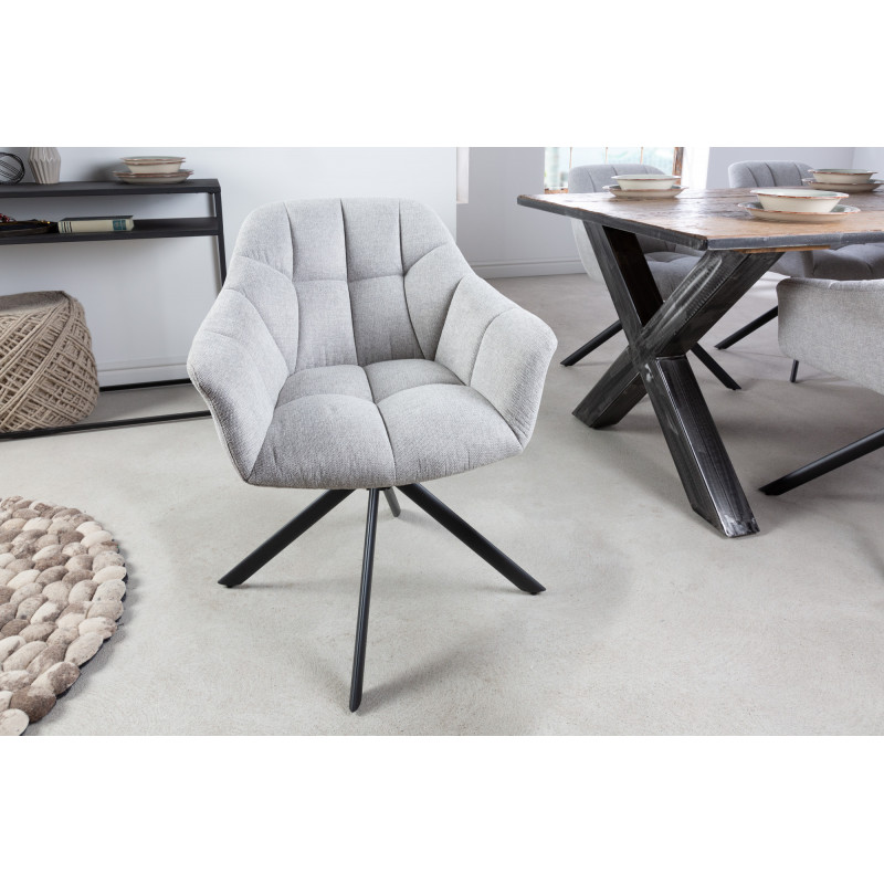 PAPILLON design forgatható szék - világosszürke