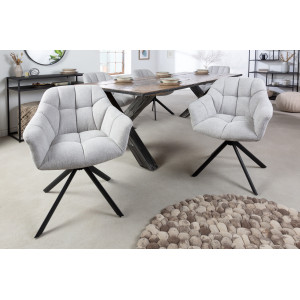 PAPILLON design forgatható szék - világosszürke