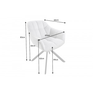 PAPILLON design forgatható szék - világosszürke