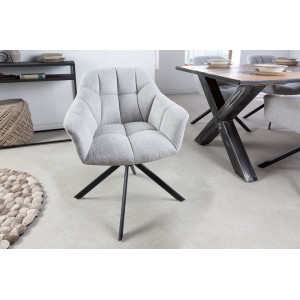 PAPILLON design forgatható szék - világosszürke INVICTA