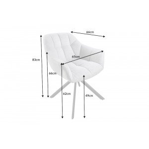 PAPILLON design forgatható szék - világosszürke